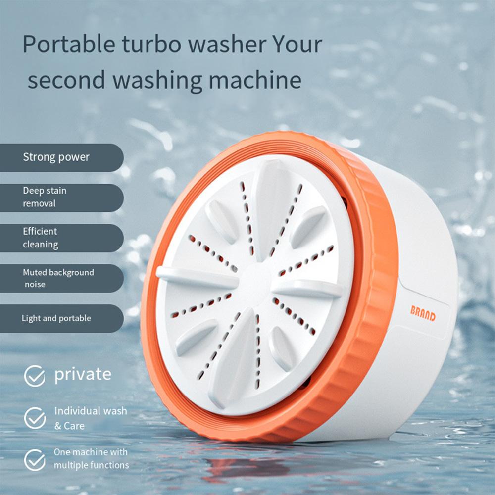 Mini Washing Machine Portable USB Rotating Turbo Fruit Cleaner Ultrasonic Dishwasher For Home Kitchen Travel Remote Control