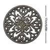Rural Traditional Decorative Kitchen Stand With Against Slip Base Heatproof Wrought Iron Substance For Worktop Security 17cm Diameter