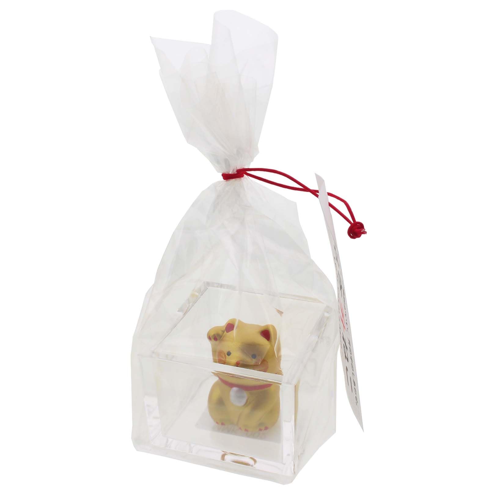 

Iyo Yuino Center with a Bean 6 x 6 x Made in Maneki-neko (Lucky Cat) Maneki-masu (Lucky Bag) - Gold, Approx. 4.3 cm, Japan, Gold, MMK-002
