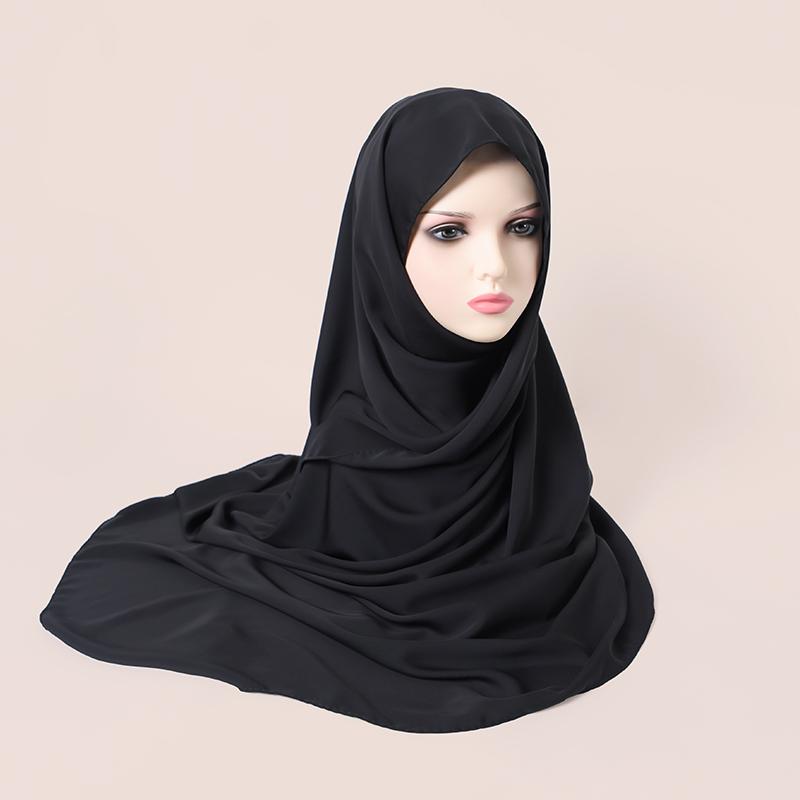 Muslim Hijab Premium Jersey Scarf Soft Solid Headscarf Femme Musulman Lot Hijabs Islamic Shawl Wraps Women Turban Foulard