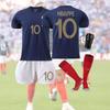 Novinka 2223 Sada fotbalového dresu pro mistrovství světa s Mbappém 10, Benzemou 19 a Griezmannem 7