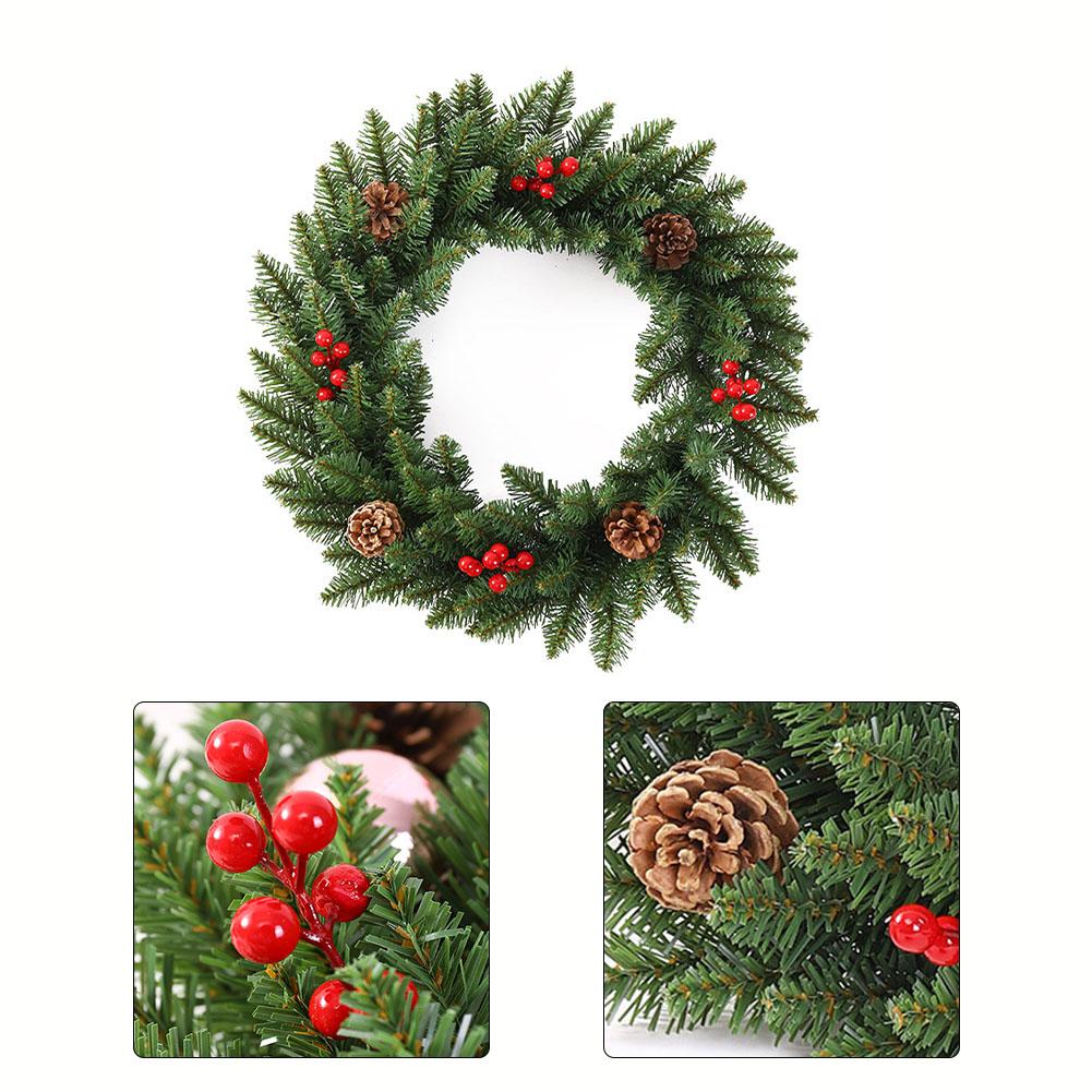 Τεχνητό Χριστουγεννιάτικο Στεφάνι Χριστουγεννιάτικη Διακόσμηση Πόρτας Γοητευτικά Στολίδια