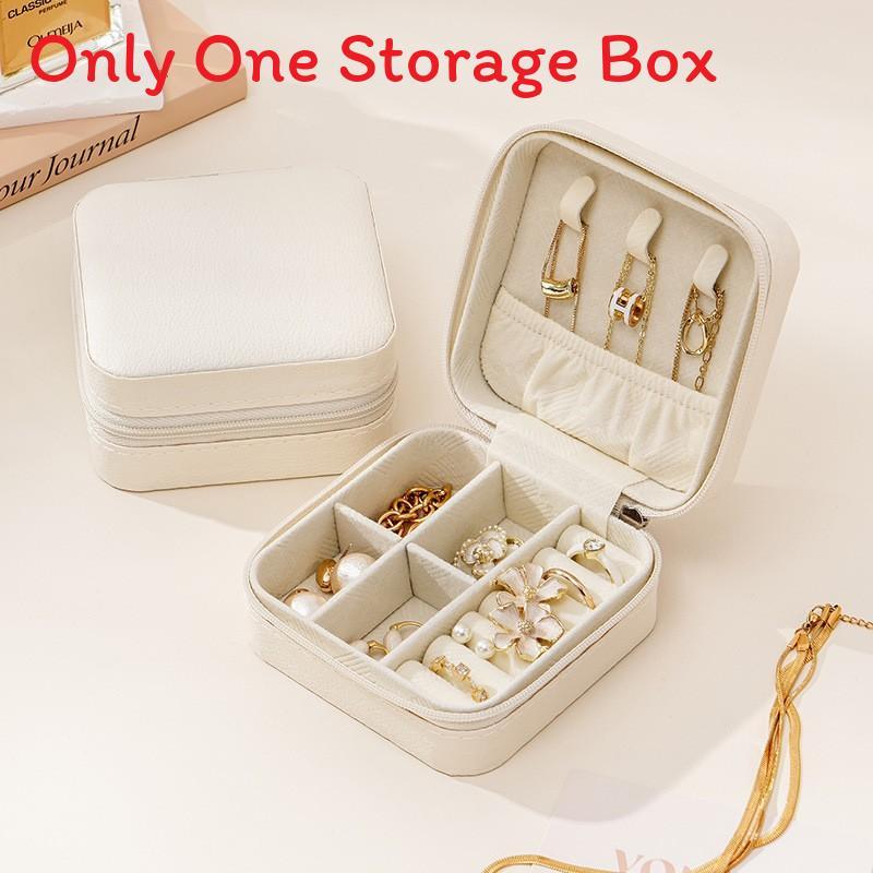 Classic Leather Jewelry Box With Compact Design For Travel And Gift Use