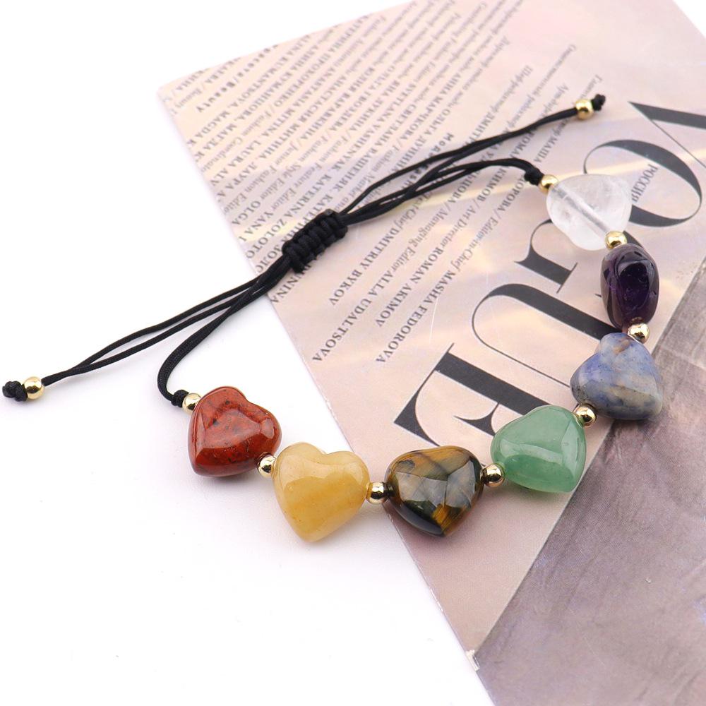 Seven Chakra Natural Stone Crystal Yoga Bracelet