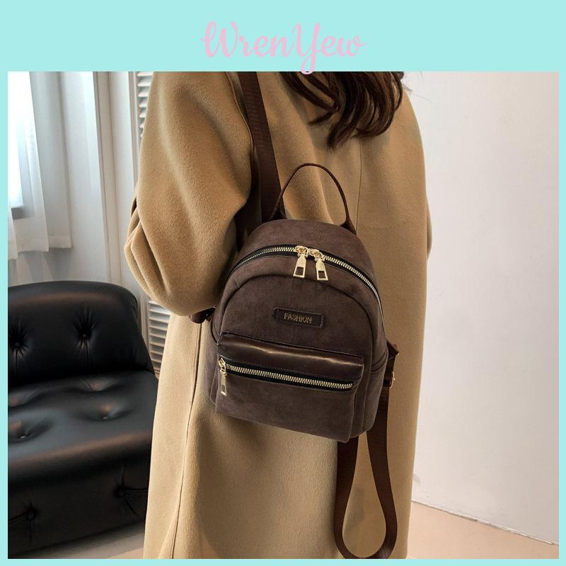 Stylish And Durable Black Suede Backpack For Women Perfect For Everyday Use And Travel