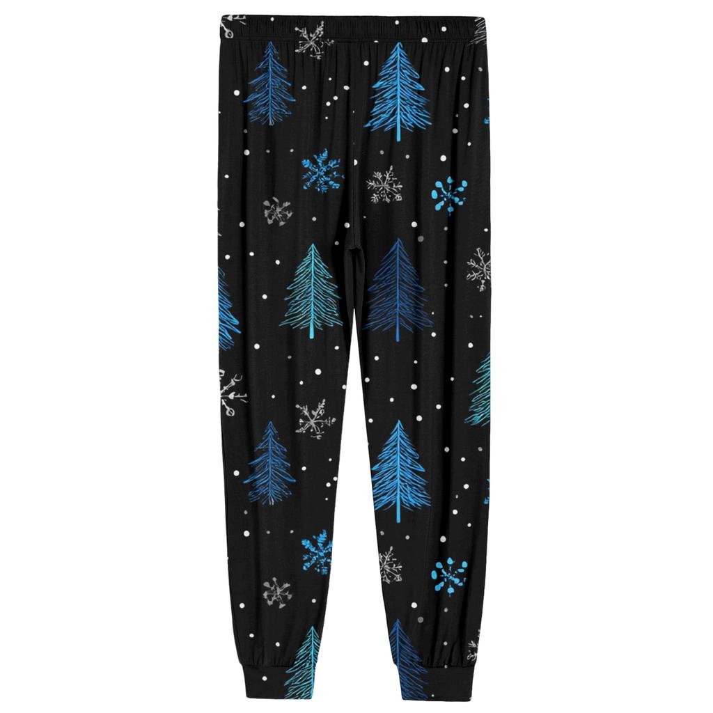 Herre Snøring Lomme Mansjett Fritidsbukser Hjem Sovebukser