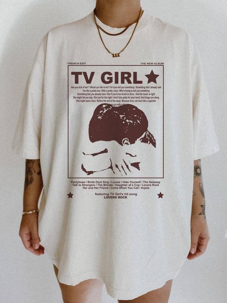 SALE Tv Girl French Exit Album Poster Merch cotton white shirt gift for fan Unisex T-Shirt XXXL