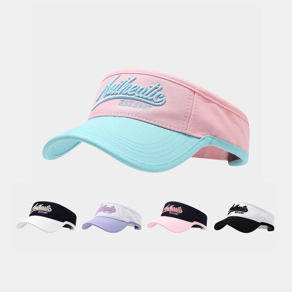 Summer Unisex Cotton Embroidered Letter Sun Hat With Adjustable Fit For Outdoor Activities