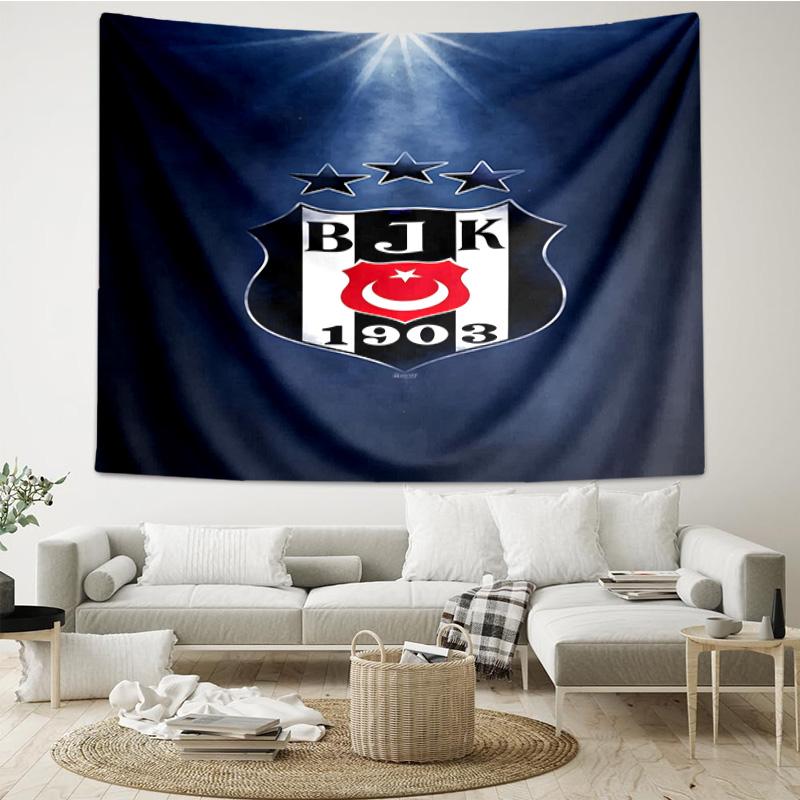 Arazzo Emblema Cresta Beşiktaş Istanbul Decorazione Stanza Appeso a Parete per Soggiorno Camera da Letto, dormitorio, Regali di Compleanno e Natale
