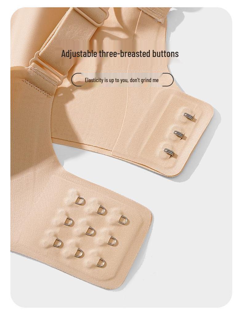 **Adjustable Soft Support Seamless Uplift Bra - No Underwire, Anti-Sagging, Side Support**