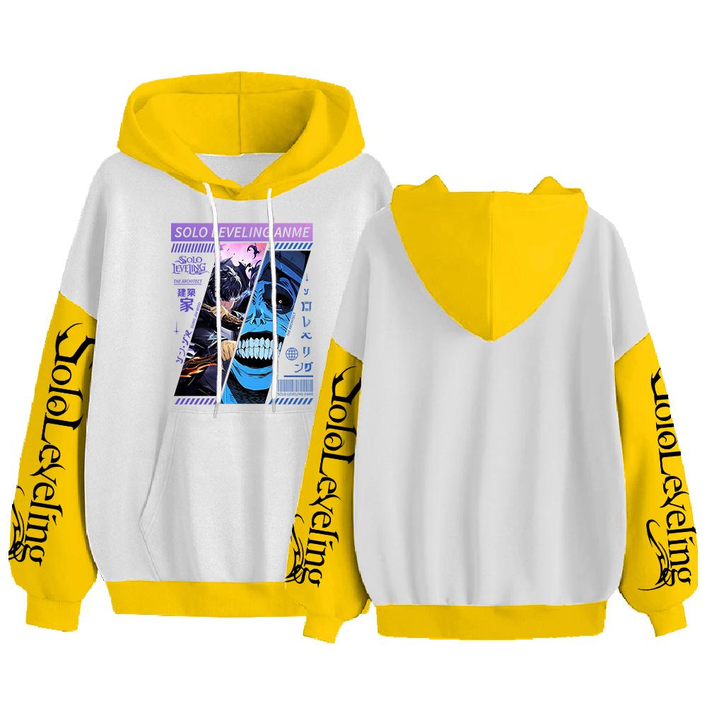 Sung Jin Woo Graphic Print Hooded Anime Solo Leveling Clothing Men Women Hoodies Casual Loose Sweatshirt Harajuku Streetwear