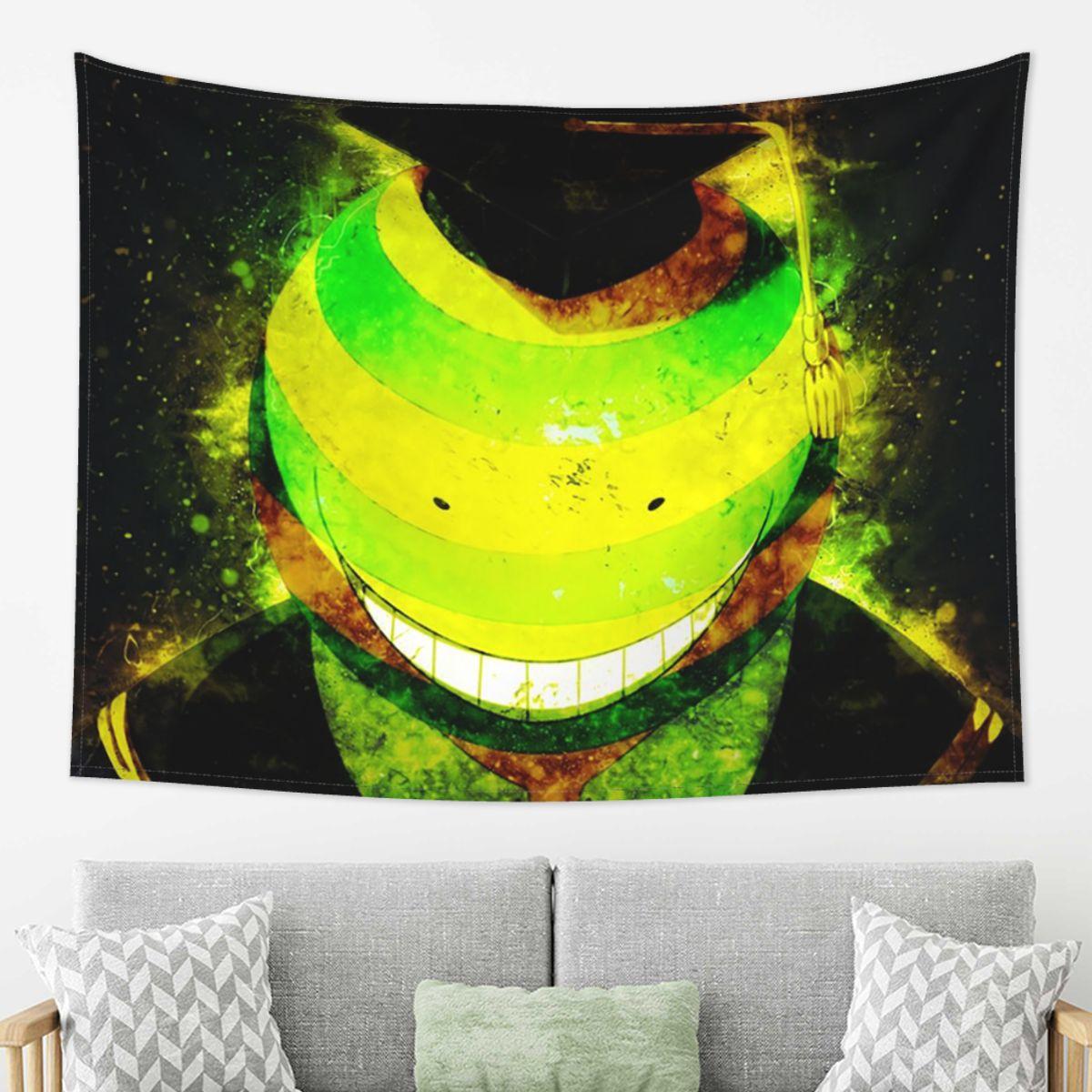 

Assassination Classroom Octopus Koro Sensei Tapestry Wall Hanging Aesthetic Home Decor Tapestries for Dorm Room 74x94cm(29x37in)