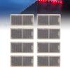 8Pcs Rectangular Reflectors Water Proof Self Adhesive Rectangular Reflective Stickers for Trailer   Truck Tractor Boat