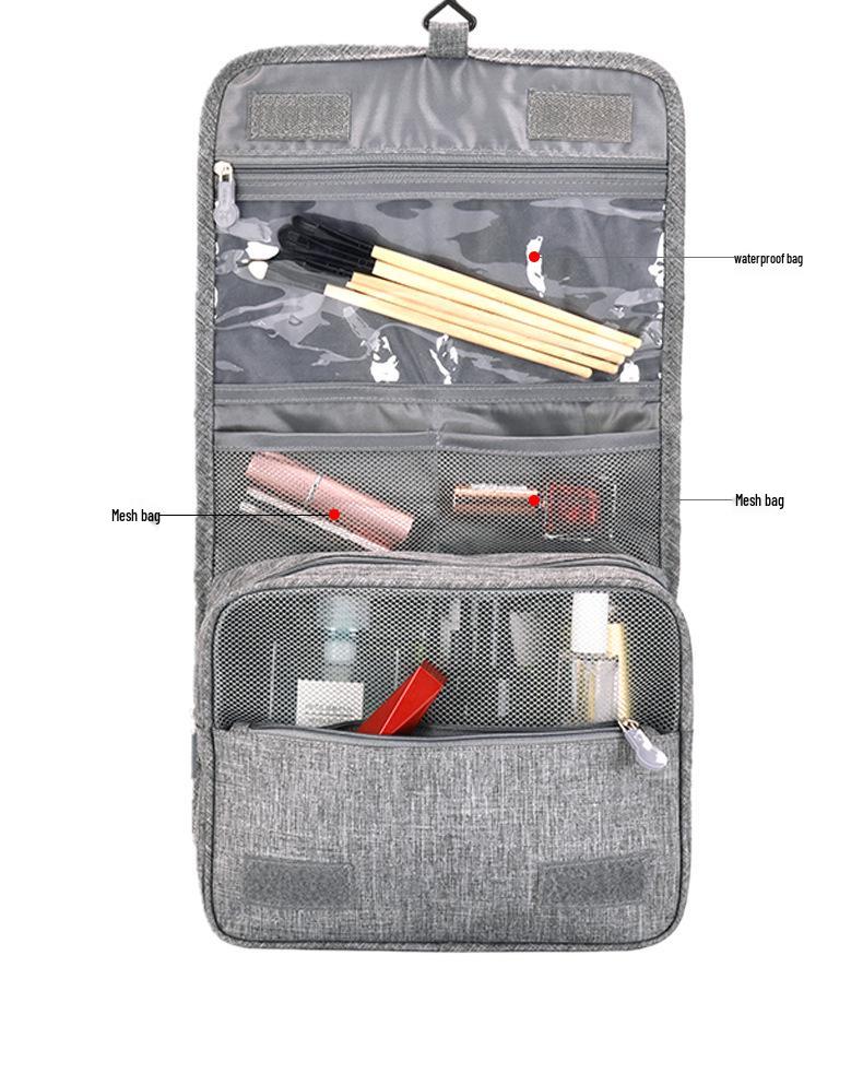 Bei Lian Portable Makeup and Skincare Travel Bag with Hook and Wet/Dry Separation