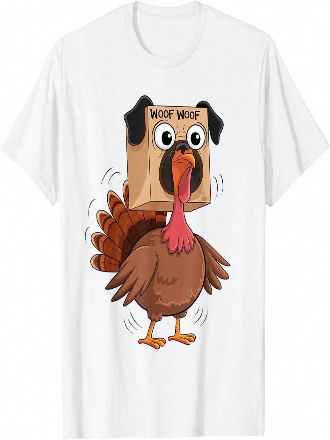 Funny Thanksgiving Turkey Fake Pug Disguise Dog Lovers T-Shirt S разноцветный