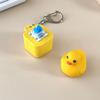 Duckling Quack Fidgety Toy, Duck Keyboard Keycap Regulator Rattle Button Decompression Sound Keychain Decorative Ornament