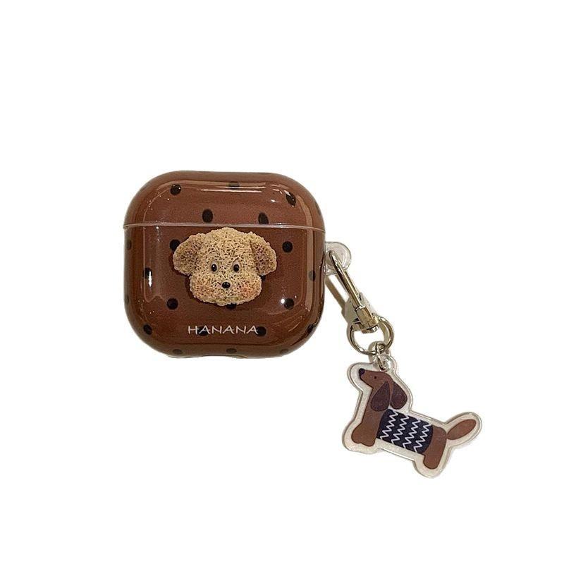 Polka dot three-dimensional dog suitable for AirPods 1 generation protective cover 1st generation 1st generation pro1 apple bluetooth headset case