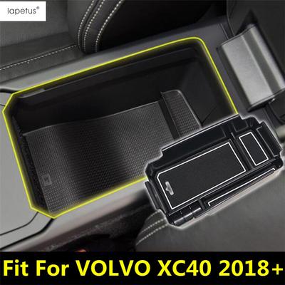 Car Central Control Armrest Storage Box Container Phone Holder Tray For VOLVO XC40 2018 - 2025 Auto Plastic Interior Accessories