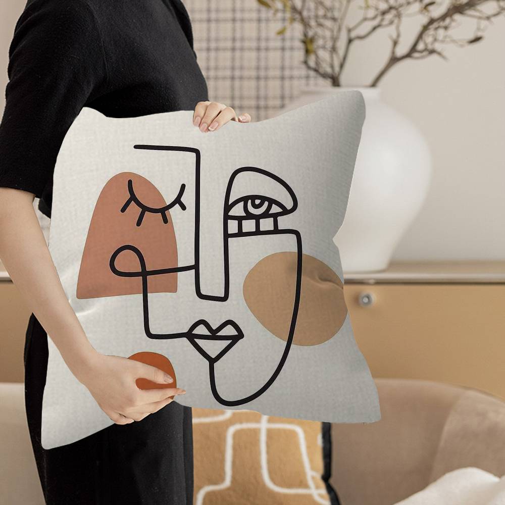 

Picasso Woman Office Cushion Pillowcase Car Cushion Cover45X45CM Lumbar Pillowcase Sofa Pillowcover 18x18Inch