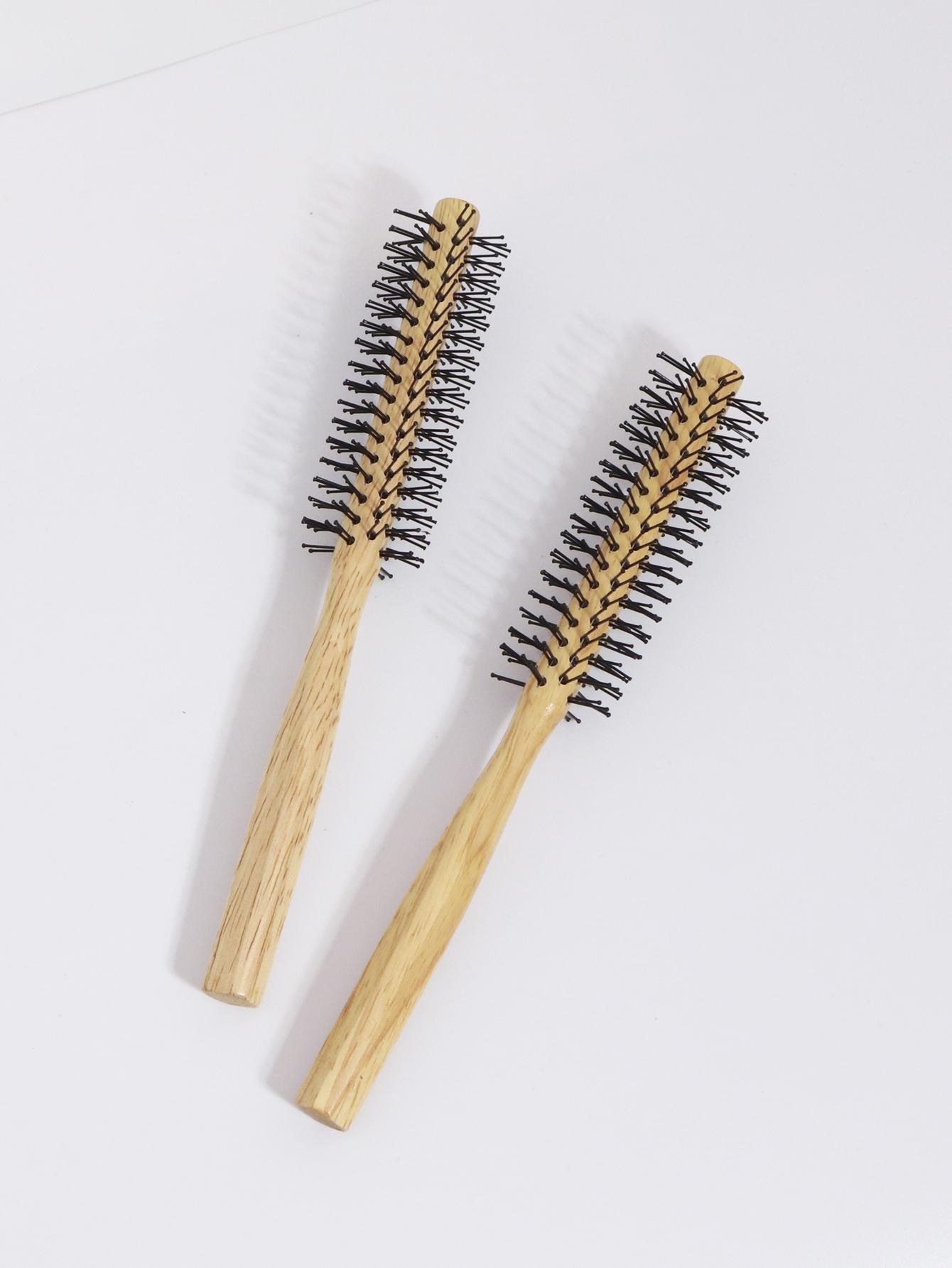 

2 шт. цилиндрические антистатические профессиональные расчески для парикмахерской с натуральной деревянной ручкой Специальные для париков из натуральных волос