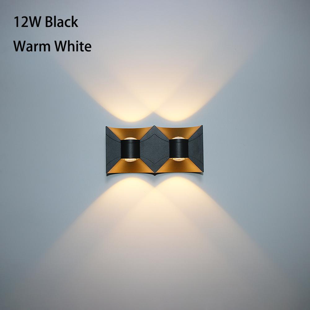 Modern 6W/12W LED Outdoor Wall Lamps Waterproof IP65 Aluminum Home Lighting Porch Garden Light Living Room Waterproof Wall Light