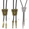 Vintage Western Cowboy Bolo Tie Longhorn Necktie Punk Necklace Costume Accessory American Bola Tie Western