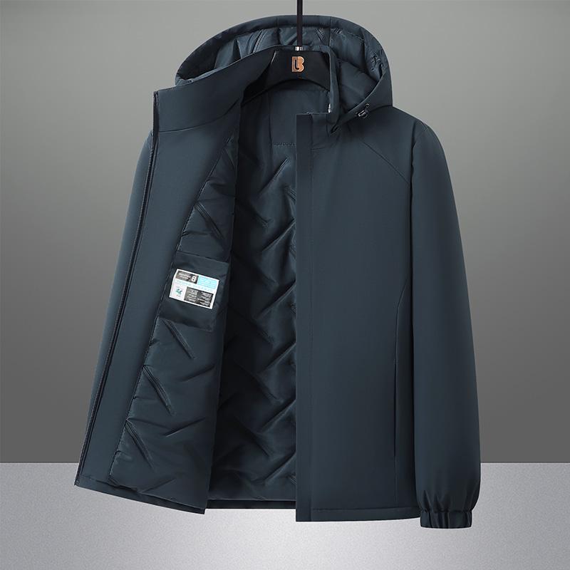 Autumn and Winter Cotton Coat Men's Coat Outdoor Casual Detachable Hat Jacket Men's and Women's Cotton Coat with Thick Cotton Coat Windbreaker