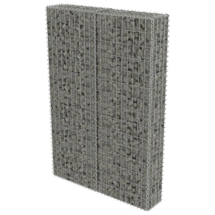 VidaXL Gabion Wall Lids Galvanized Steel 100x20x150 Cm Garden Terrace 143579