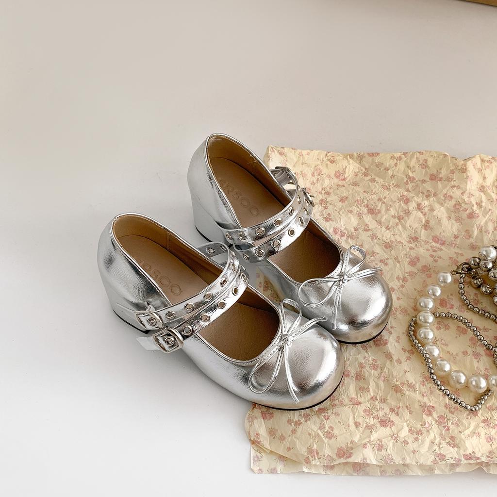 Fashion temperament white French retro thick heel high heels women's 2025 new summer skirt Mary Jane shoes