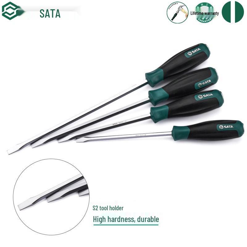 SATA High Hardness Magnetic Flat Head Screwdriver - Hammerable Industrial Tool