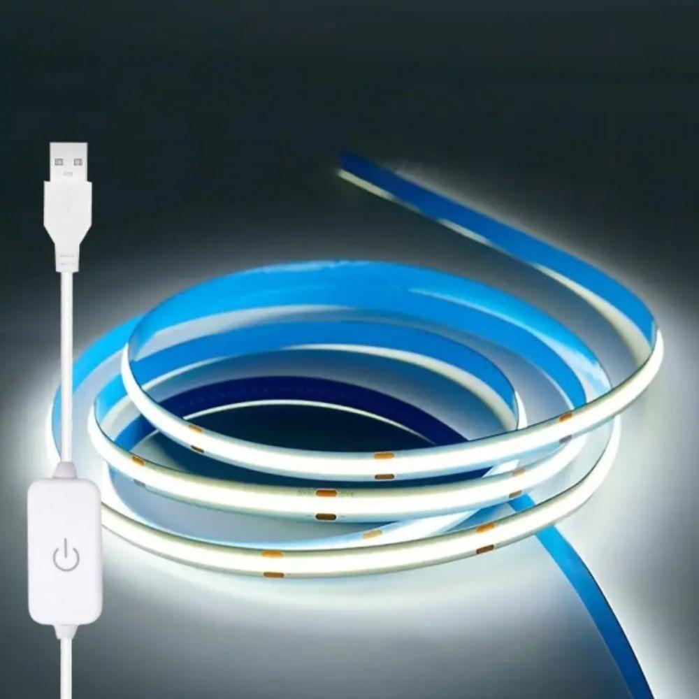 DC 5V LED Under Cabinet Light USB Powered Dimmable Control LED Lights Strip 2835 LED Flexible Tape Smart Dimmer Bedroom Counter