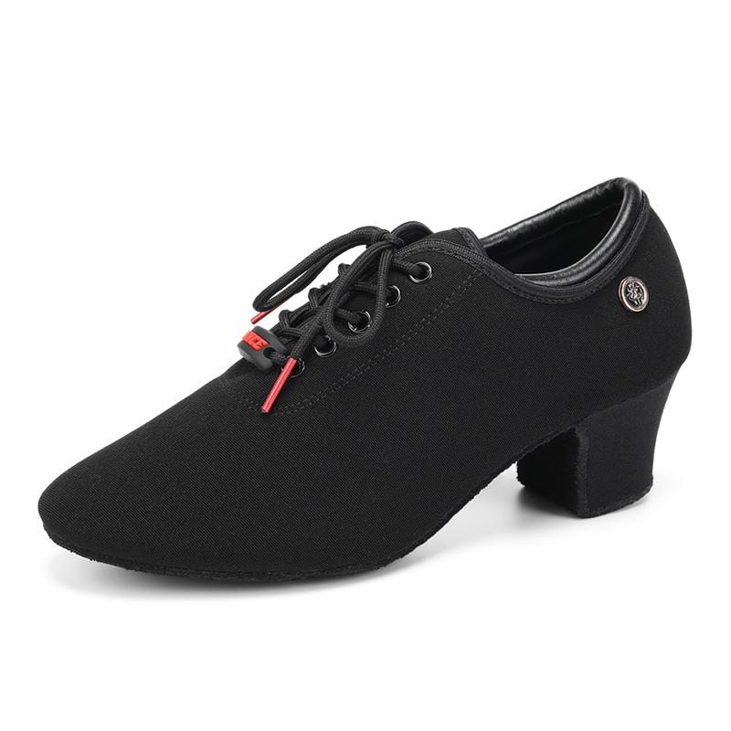Jazz Latin Medium Heel Dance Shoes for Women with Breathable Oxford Cloth Modern Dance Shoe Heeled 5CM