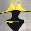 Costume da Bagno Intero Bikini Bloccante Colorato alla Moda Decorazione