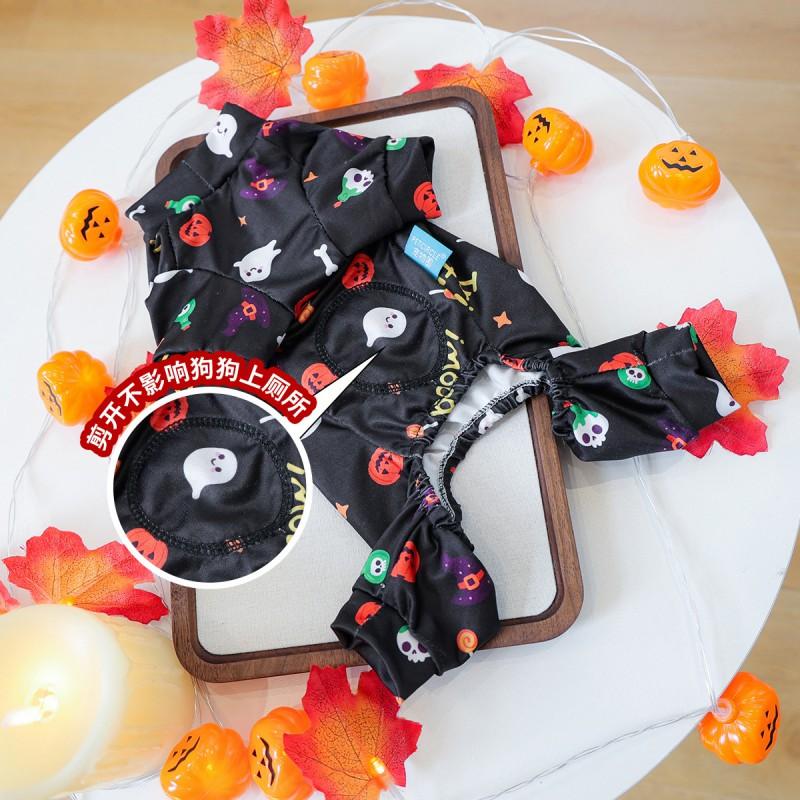 Halloween Christmas Pet Dog Cat Four-Legged Pajamas Cute Soft Breathable Costume Outfit