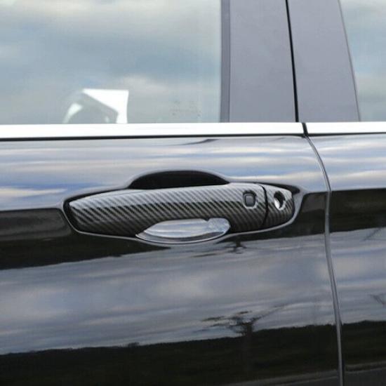 Carbon Fiber Car Door Handles Cover Trim For Mitsubishi Outlander -2024
