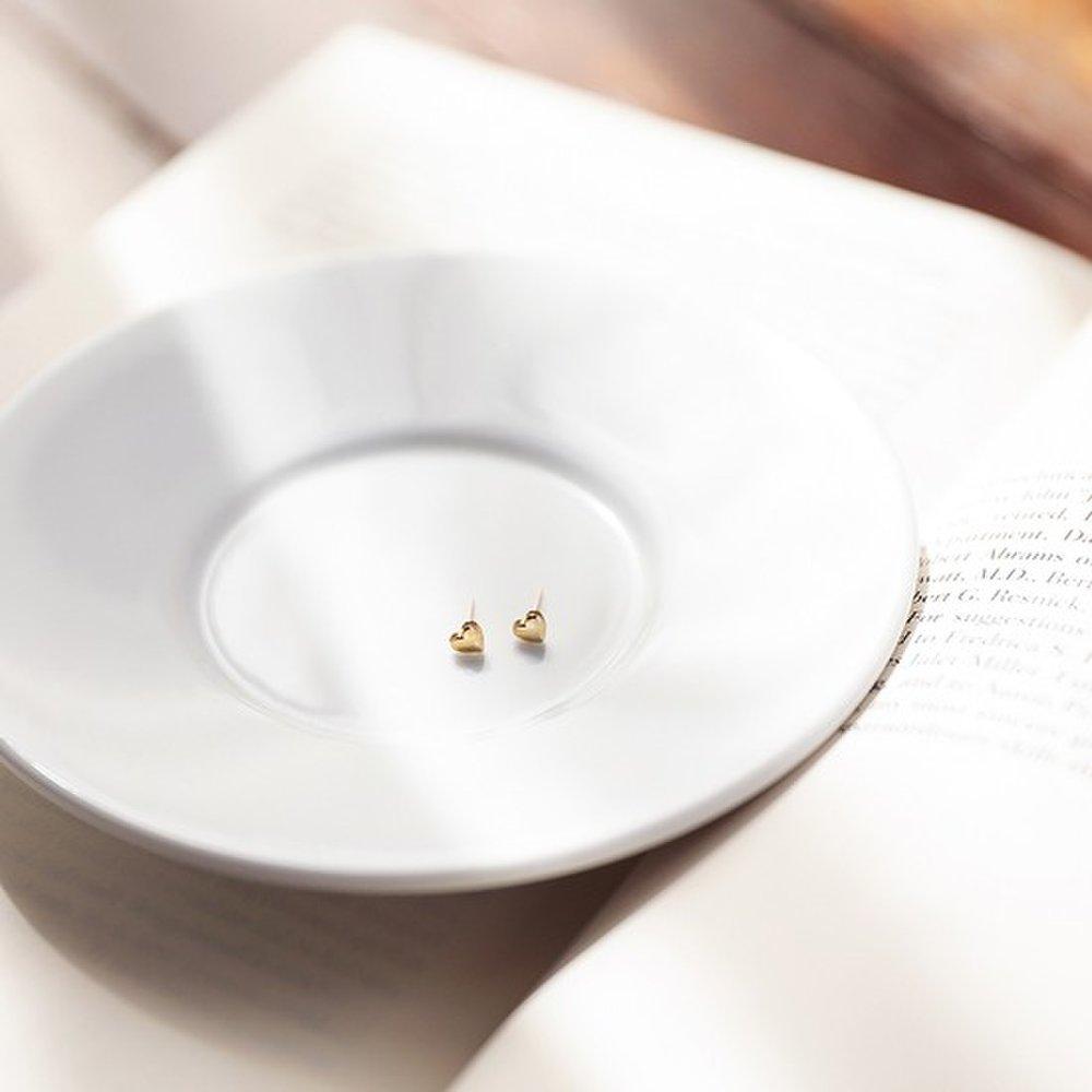 J.Lauren 11G0179 10K Gold Mini Heart Earrings