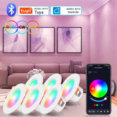 15W Tuya LED Downlight Bluetooth LED Smart Deckenleuchte Bewegungssensor 220V 110V Dimmbare RGB-Lampe APP Fernbedienung Smart Life