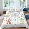 Ferris Wheel Bedding Set, Washable Quilt Cover for Kids Boys Girls, Breathable Decor 1 Duvet Cover with 2 Pillow Cases Full Size