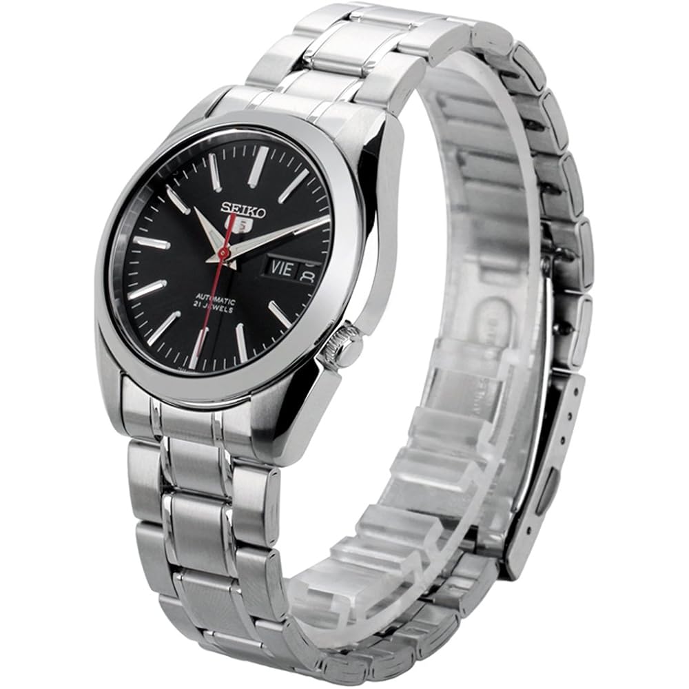 Seiko Men's Automatic Watch SNKL45K1 Stainless Steel Black Dial 21 Jewels