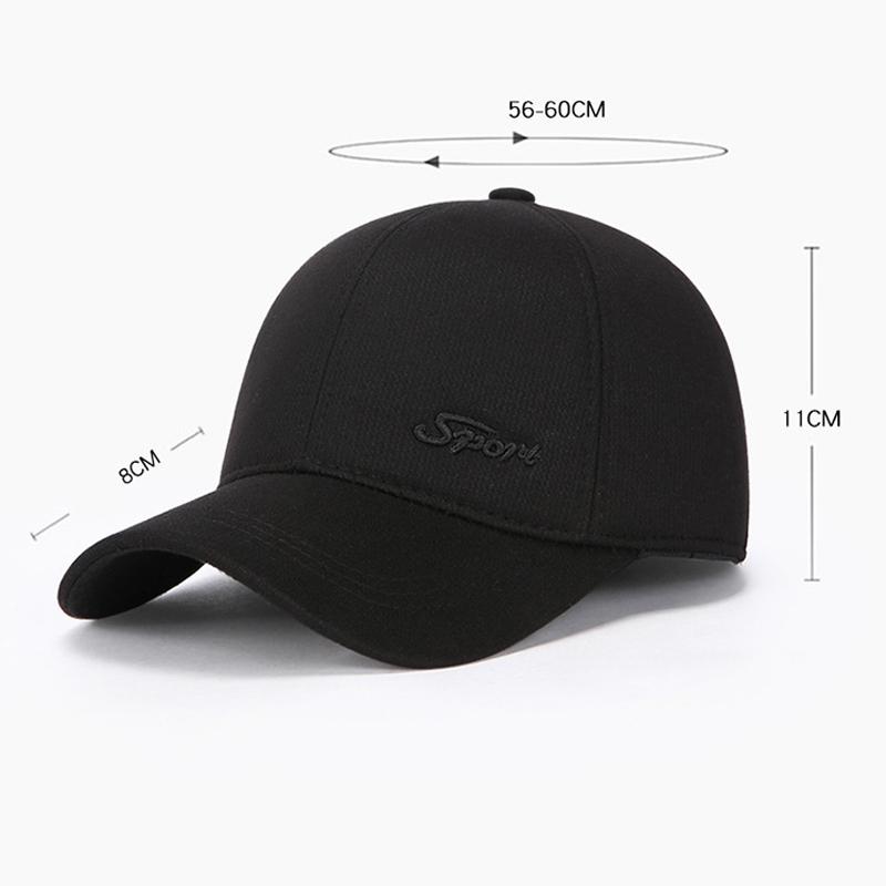 Baseball Cap Autumn Winter Men's Warm Caps Outdoor Cold-Proof Cotton Cap