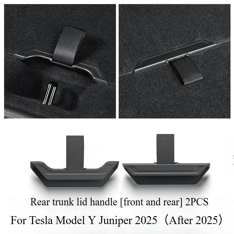 Rear Trunk Rope Draw String for Tesla Model Y Juniper 2025 Open Tail Box Cover Handle Pull Straps Car Modification Accessories