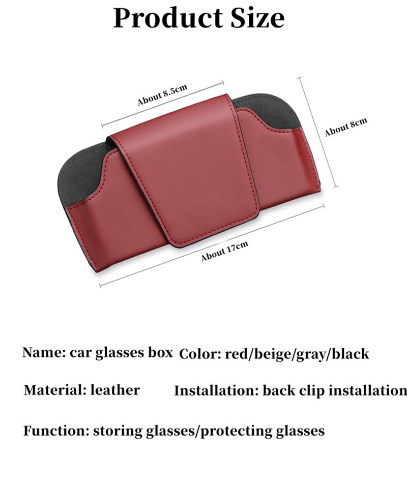 Universal Car Sunglasses Holder Case Auto Sun Visor Glasses Box Clip Sunglasses Holder Magnetic Fastener Eyeglasses Storage