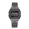 Ultra-thin LED Digital Wrist Watch Metal Strap Square Dial Fashionable Men Women