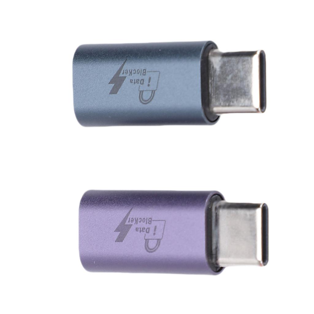 2PCS USB C to C Data Blocker Anti Jacking Refuse Hacking USB Data Blocker Only for Safe Charging