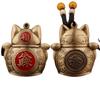 Brass Cat Handheld Ornament Rotating Lucky Pendant Plaything Birthday Gift Small Decoration Metal Craft