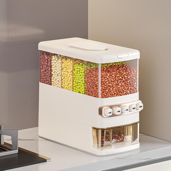 Rice Dispenser with Insect-Proof Seal Moisture-Proof Design Food-Grade Plastic Ultra-Large Capacity