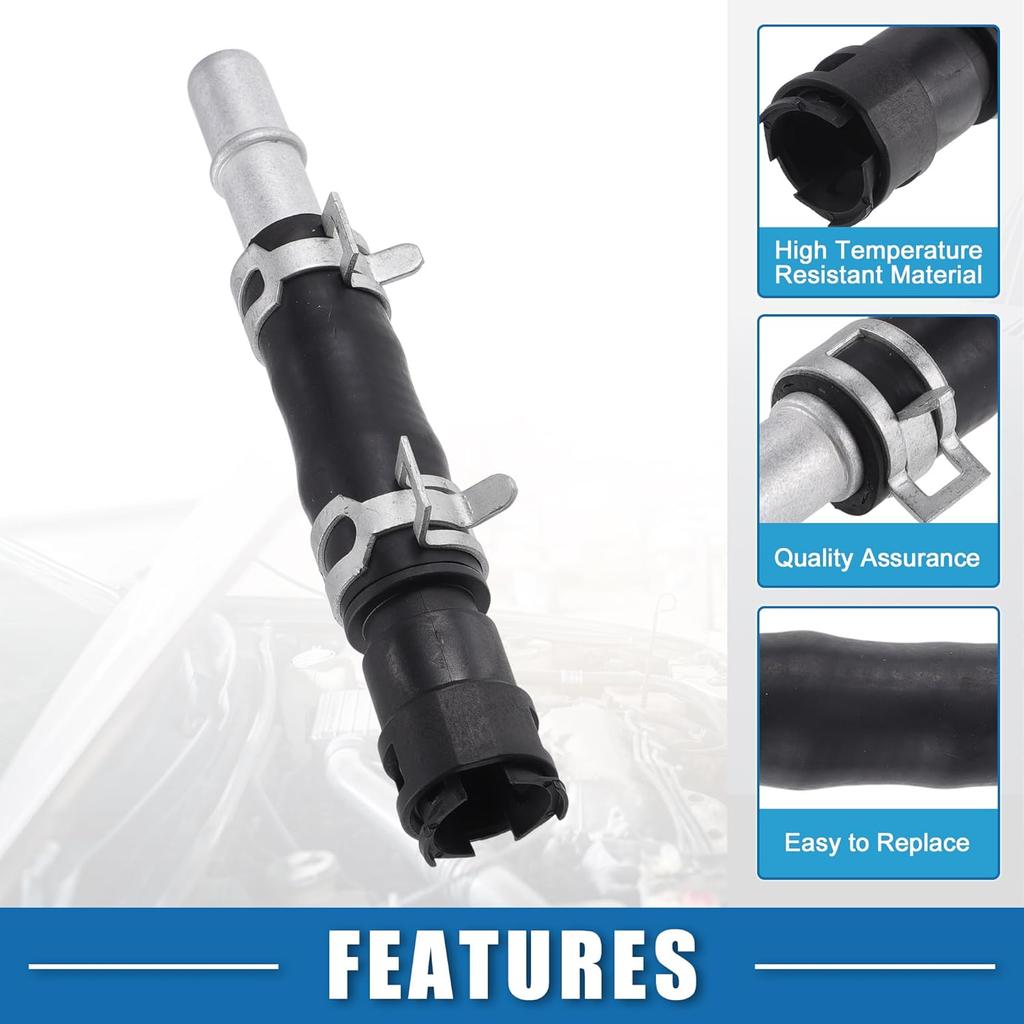 Engine Heater Hose Assembly No.5L3Z18472G HVAC Heater Pipe for Ford Expedition 2007-2010 Rubber Black