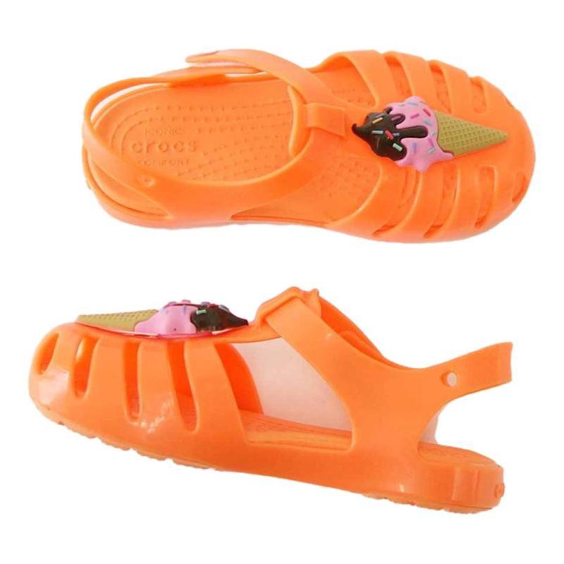 Crocs Comfortable Breathable Children's Sandals Persimmon Orange Children's Model