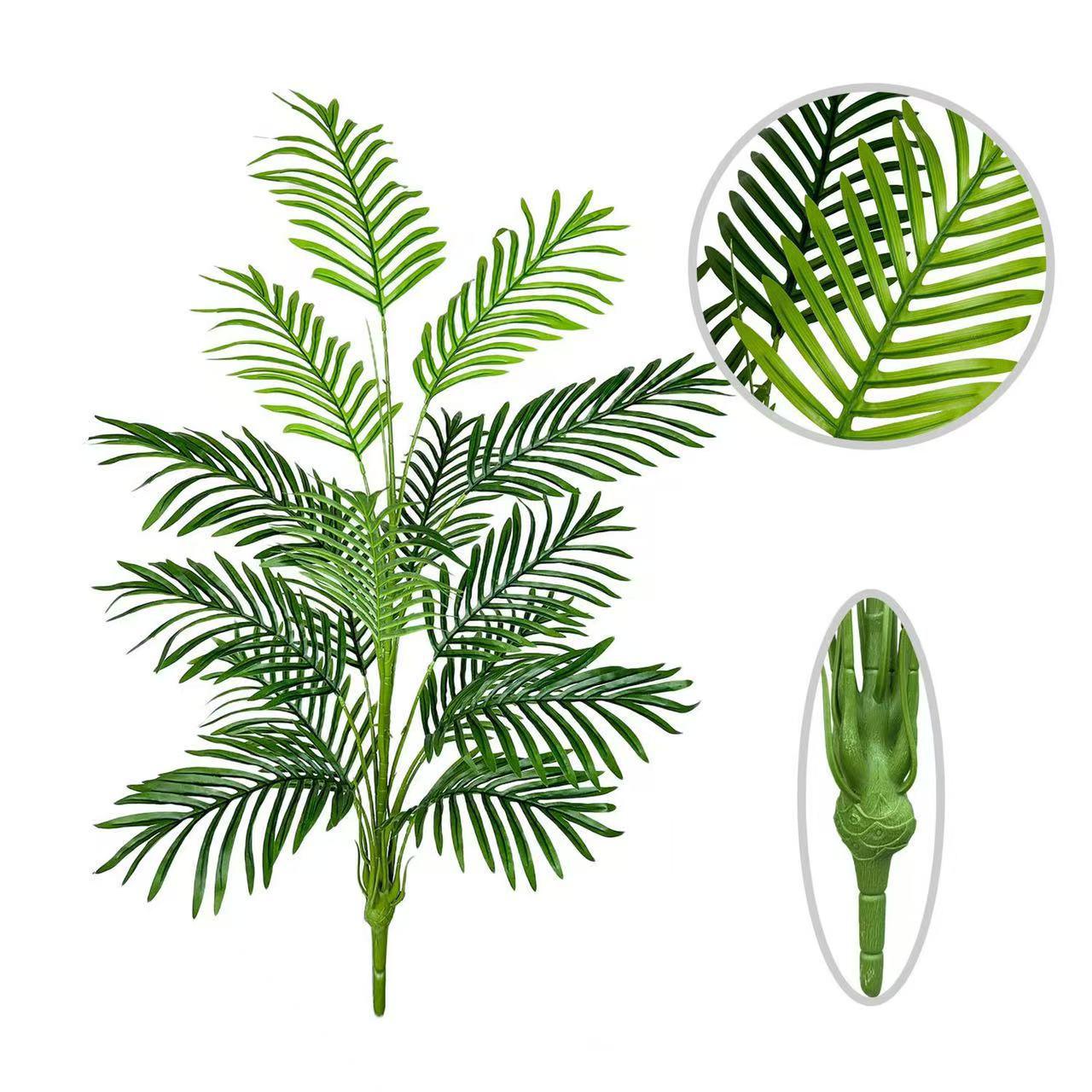 Indoor Areca Palm Artificial Tree with Iron Leaves for Living Room Décor - Potted Greenery for Garden and Home Decoration.