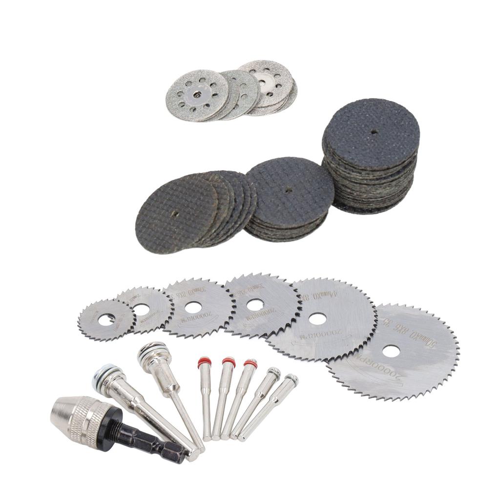 Rotary Cutting Wheels Tool Kit Resin Cut Off Disc HSS Saw Blades for Wood Metal Plastic